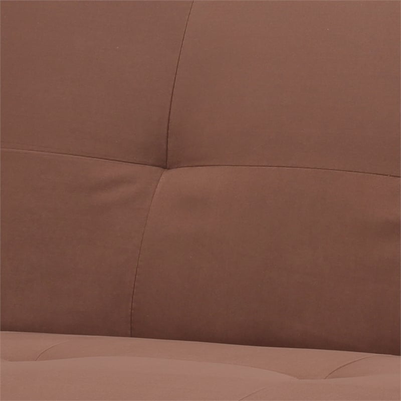Glory Furniture Alan Microsuede Sleeper Sofa in Chocolate