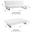 Glory Furniture Chroma Faux Leather Sleeper Sofa in White
