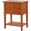 Glory Furniture Newton 2 Drawer Nightstand in Oak