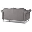 Glory Furniture Hollywood Velvet Upholstered Loveseat in Dark Gray