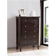 Glory Furniture Primo 5-Drawers Bedroom Chest in Espresso