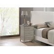 Glory Furniture Daniel 3 Drawer Nightstand in Silver Champagne