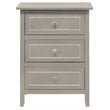 Glory Furniture Daniel 3 Drawer Nightstand in Silver Champagne