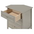 Glory Furniture Daniel 3 Drawer Nightstand in Silver Champagne