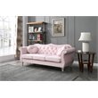 Glory Furniture Hollywood Velvet Sofa in Pink
