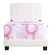 Glory Furniture Caldwell Faux Leather Panel Twin Bed in White