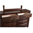 Glory Furniture Marilla 8-Drawers Bedroom Dresser in Cappuccino