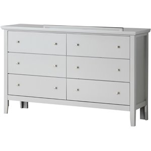 Glory Furniture Primo 6-Drawers Bedroom Dresser in Silver Champagne