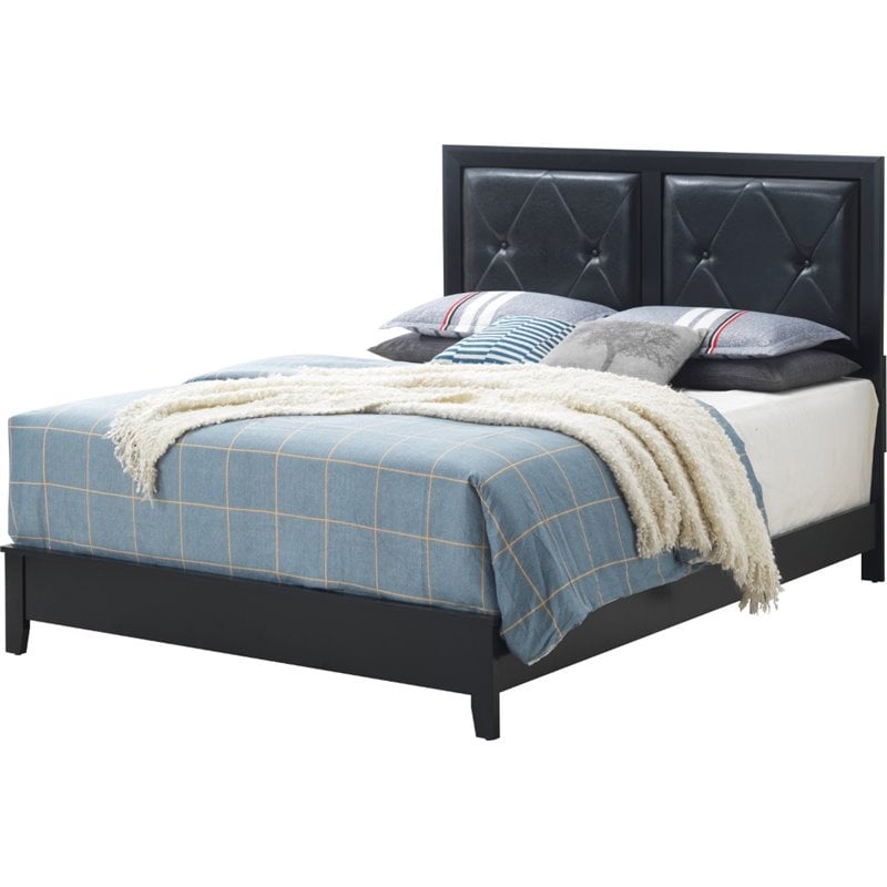 Glory Furniture Primo Queen Panel Bed in Black
