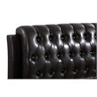 Glory Furniture Marilla Faux Leather Upholstered King Bed in Dark Brown