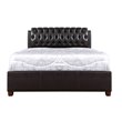 Glory Furniture Marilla Faux Leather Upholstered Queen Bed in Dark Brown