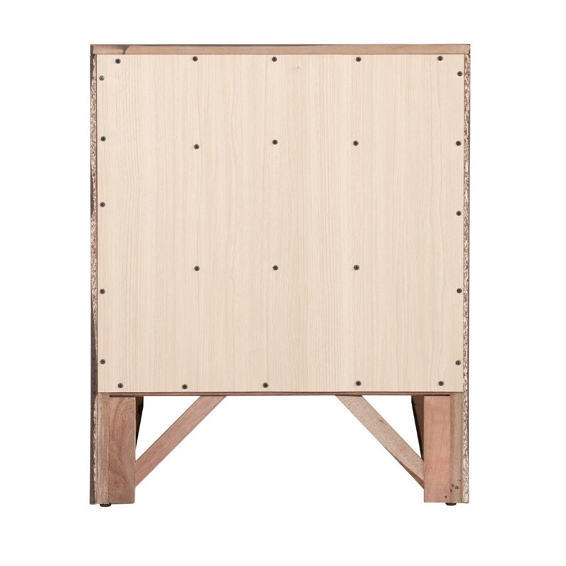 Glory Furniture Marilla 3 Drawer Nightstand in Cherry