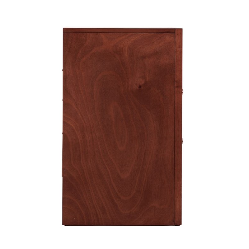 Glory Furniture Marilla 3 Drawer Nightstand in Cherry