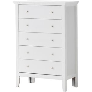Glory Furniture Primo 5-Drawers Bedroom Chest in White