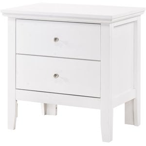 Glory Furniture Primo 2 Drawer Nightstand in White