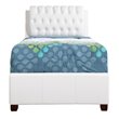 Glory Furniture Marilla Faux Leather Upholstered Twin Bed in White