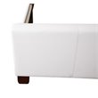 Glory Furniture Marilla Faux Leather Upholstered Twin Bed in White