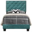 Glory Furniture Suffolk Velvet Upholstered Twin Bed in Green