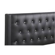 Glory Furniture Bergen Velvet Upholstered King Bed in Black