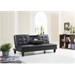 Glory Furniture Richie Faux Leather Sleeper Sofa in Black
