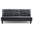 Glory Furniture Richie Faux Leather Sleeper Sofa in Black