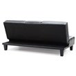 Glory Furniture Richie Faux Leather Sleeper Sofa in Black