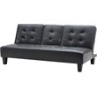 Glory Furniture Richie Faux Leather Sleeper Sofa in Black