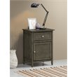 Glory Furniture Izzy 1 Drawer 1 Door Nightstand in Gray