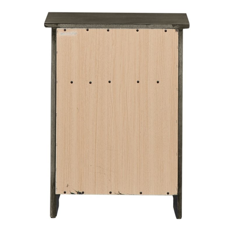 Glory Furniture Izzy 1 Drawer 1 Door Nightstand in Gray