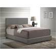 Glory Furniture Aaron Faux Leather Upholstered Full Bed in Light Gray