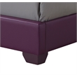 Glory Furniture Aaron Faux Leather Upholstered Full Bed in Purple