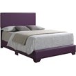 Glory Furniture Aaron Faux Leather Upholstered Full Bed in Purple