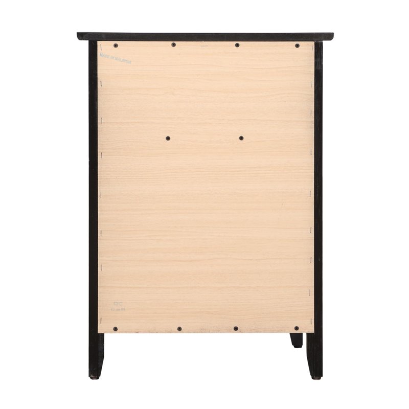 Glory Furniture Izzy 1 Drawer 1 Door Nightstand in Black