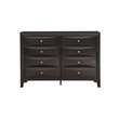 Glory Furniture Marilla 8-Drawers Bedroom Dresser in Black