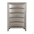 Glory Furniture Marilla 5-Drawers Bedroom Chest in Silver Champagne