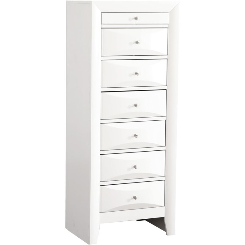 Glory Furniture Marilla 7-Drawers Bedroom Lingerie Chest in White