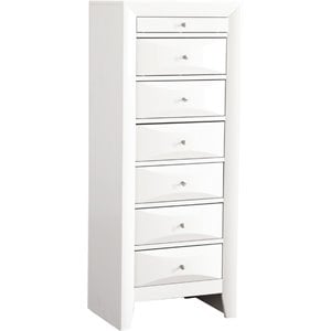 Glory Furniture Marilla 7-Drawers Bedroom Lingerie Chest in White