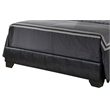 Glory Furniture Aaron Faux Leather Upholstered Queen Bed in Black
