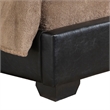 Glory Furniture Aaron Faux Leather Upholstered Twin Bed in Black