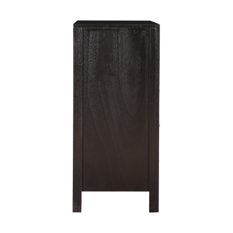 Glory Furniture Burlington 3 Drawer TV Stand in Black