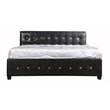 Glory Furniture Diamond Faux Leather Upholstered King Bed in Black