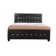 Glory Furniture Diamond Faux Leather Upholstered Queen Bed in Black