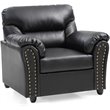 Glory Furniture Olney Faux Leather Chair in Black