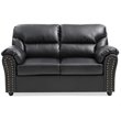 Glory Furniture Olney Faux Leather Loveseat in Black