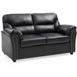 Glory Furniture Olney Faux Leather Loveseat in Black