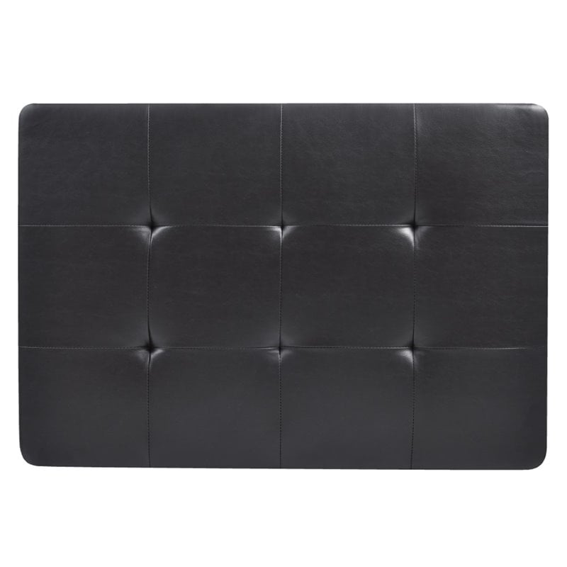 Glory Furniture Revere Faux Leather Ottoman in Black