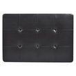 Glory Furniture Revere Faux Leather Ottoman in Black