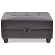 Glory Furniture Revere Faux Leather Ottoman in Cappuccino