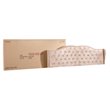 Glory Furniture Joy Velvet Upholstered King Bed in Beige