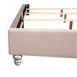 Glory Furniture Joy Velvet Upholstered King Bed in Beige